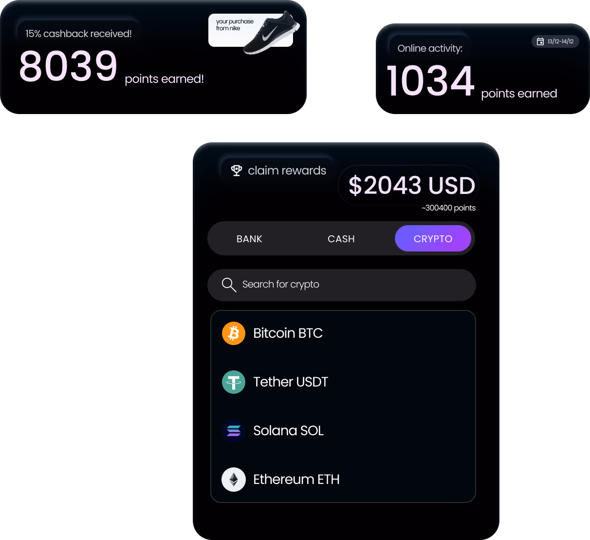 Rewards App Interface